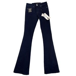 Rise Supply Co. Women's 00/23 Indigo‎ Wash Bootcut Jeans Sexy Slimming Hip Hop